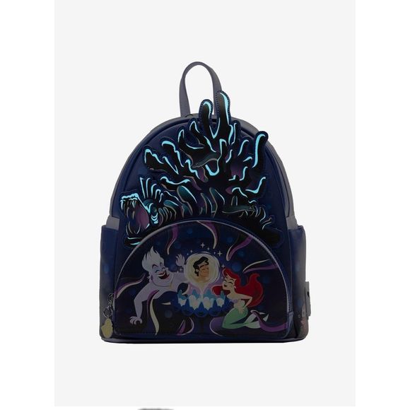 LOUNGEFLY Disney The Little Mermaid Ursula’s Lair glow in the dark mini … - Picture 3 of 6
